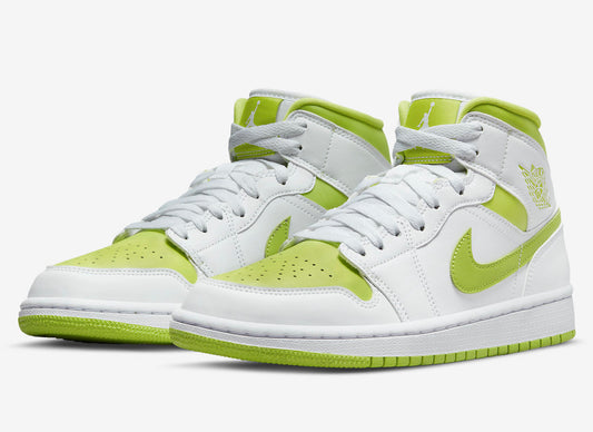 Air Jordan 1 Mid White Lime