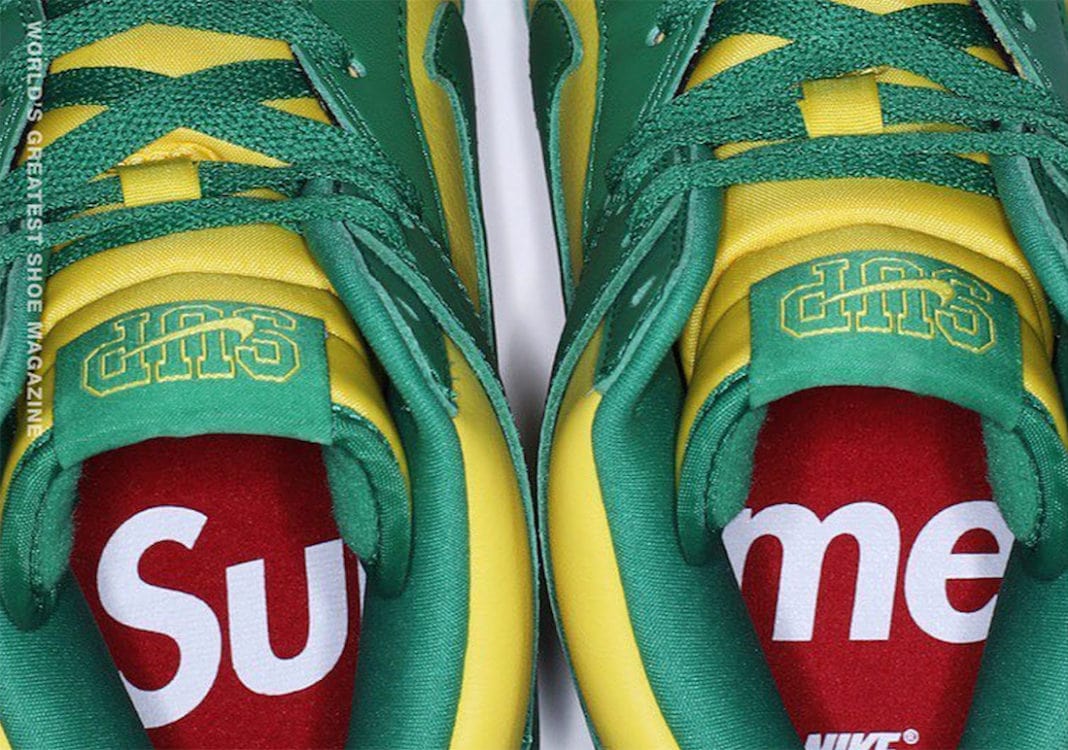 Supreme x Nike SB Dunk High é revelado na colorway Brasil