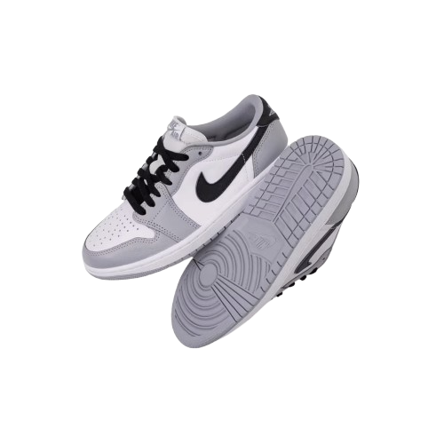 Tênis Air Jordan 1 Low "OG Barons Wolf Grey and White" Cinza