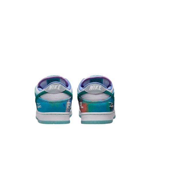 Futura Laboratories x Nike SB Dunk Low White and Geode Teal