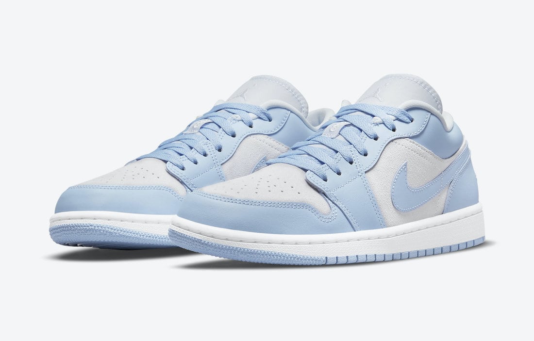 SNEAKER FEMININO NIKE AIR JORDAN 1 LOW UNIVERSITY BLUE AZUL E BRANCO