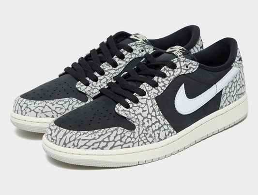 Primeiras impressões do Air Jordan 1 Low OG Black Cement