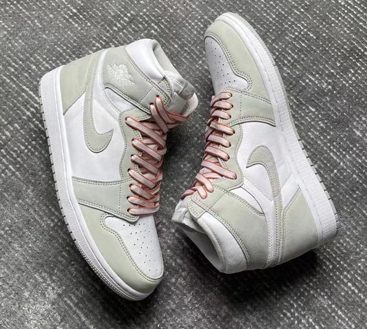 SNEAKER FEMININO NIKE AIR JORDAN 1 HIGH OG SEAFOAM WMNS VERDE BRANCO LARANJA 
