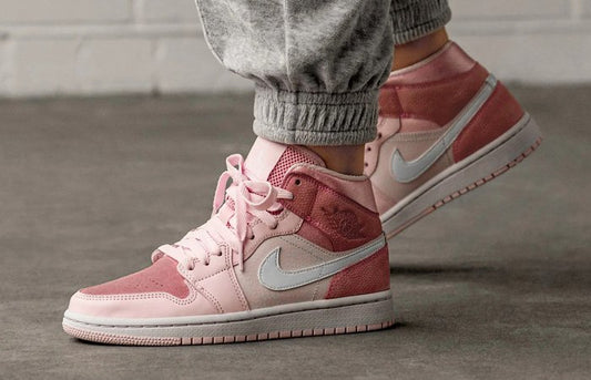 NIKE AIR JORDAN 1 MID DIGITAL PINK ROSA FEMININO