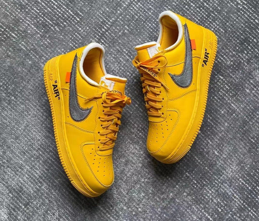 SNEAKER FEMININO OFF-WHITE NIKE AIR FORCE 1 LOW LEMONADE DOURADO E PRATA