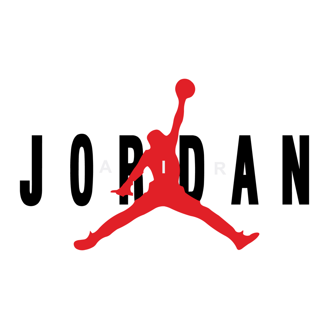 MICHAEL JORDAN NIKE JORDAN AIR JORDAN 1 LOGOTIPO AIR JORDAN PRETO VERMELHO