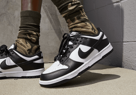 Nike Dunk Low Black Panda On Feet