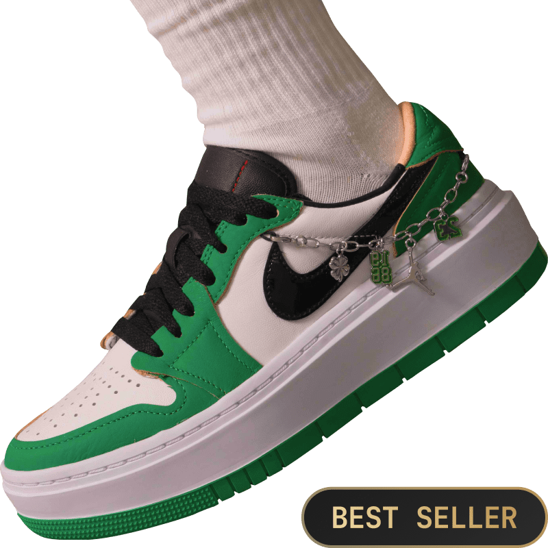 Air Jordan 1 Elevate Lucky Green On Feet