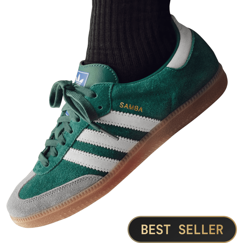 Adidas Samba Collegiate Green On Feet