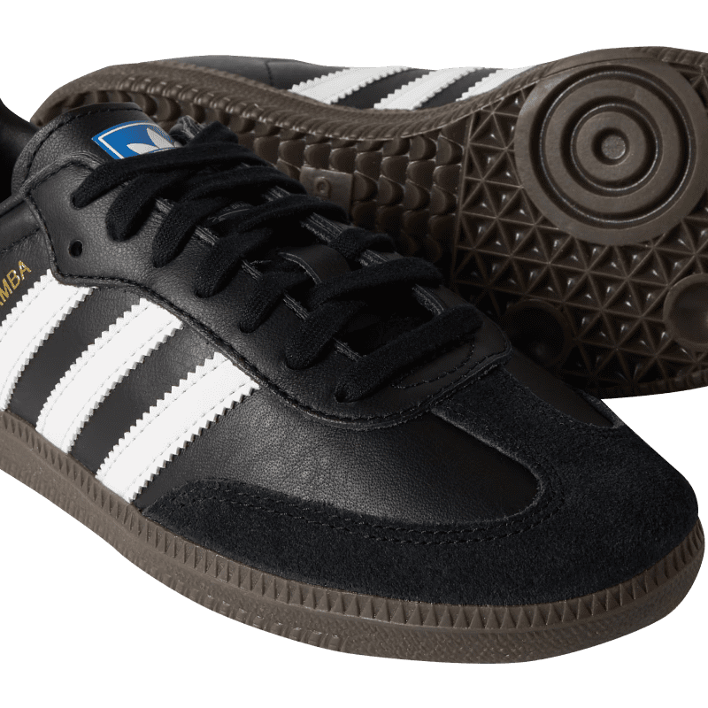 Adidas samba discount black leather