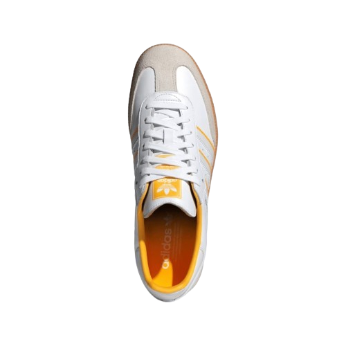 Tênis adidas Samba OG "Crystal White Crew Yellow" Feminino Branco