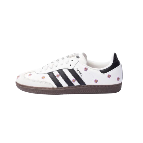Tênis Adidas Samba OG "White Floral Embroidery" Feminino Branco
