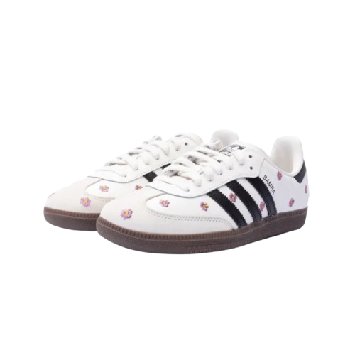 Tênis Adidas Samba OG "White Floral Embroidery" Feminino Branco