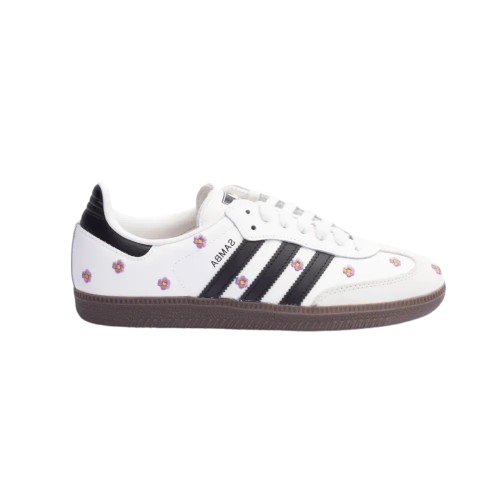 Tênis Adidas Samba OG "White Floral Embroidery" Feminino Branco