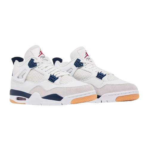 Nike Air Jordan 4 ホワイト/ネイビー Tênis Air Jordan 4 SB 