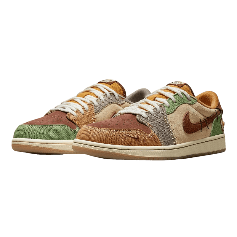 Air Jordan 1 Low Voodoo Flax and Oil Green