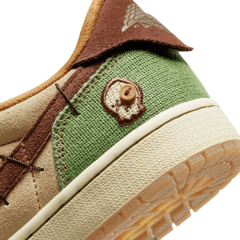 Air Jordan 1 Low Voodoo Flax and Oil Green