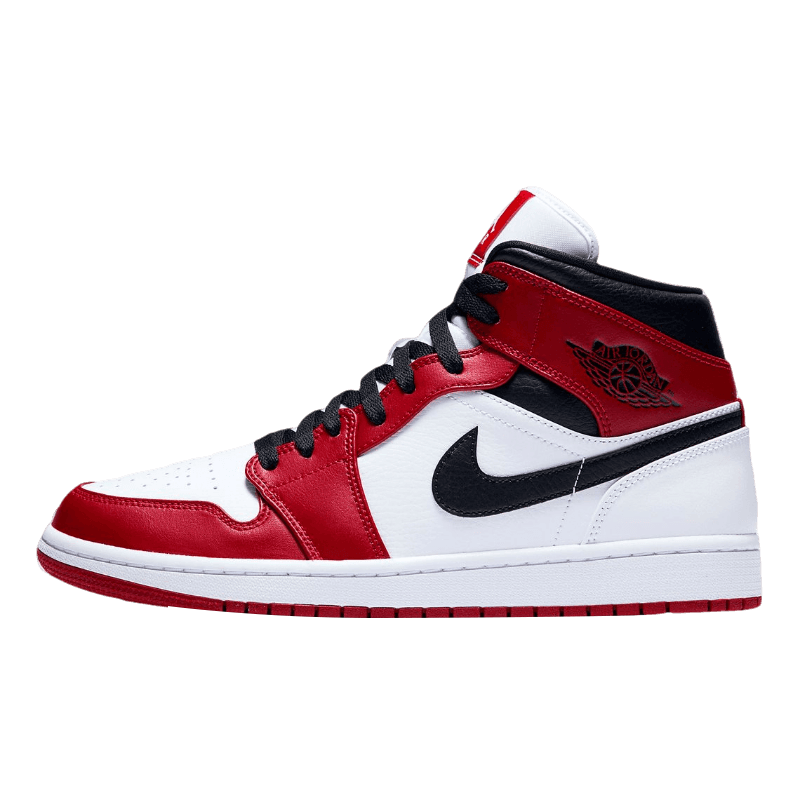 Air Jordan 1 Mid Chicago White Heel
