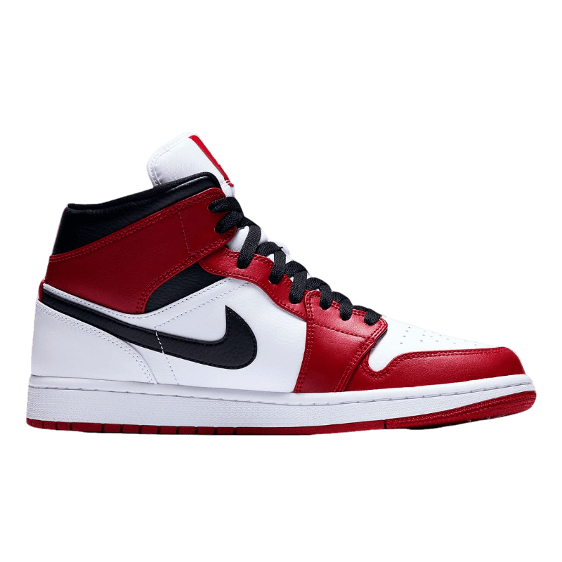 Air Jordan 1 Mid Chicago White Heel